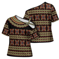 Cameroon Traditional Pattern Cross Shoulder Shirt Bamenda Royal Toghu