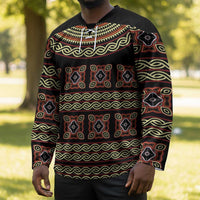 Cameroon Traditional Pattern Hockey Jersey Bamenda Royal Toghu