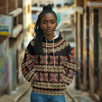 Cameroon Traditional Pattern Hoodie Bamenda Royal Toghu