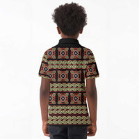 Cameroon Traditional Pattern Kid Polo Shirt Bamenda Royal Toghu