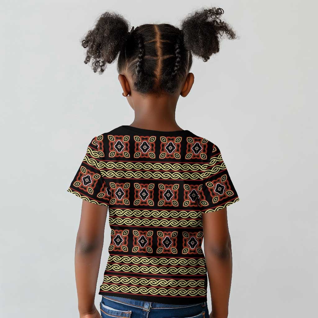 Cameroon Traditional Pattern Kid T shirt Bamenda Royal Toghu
