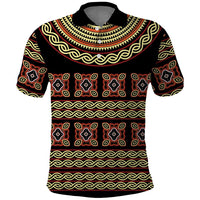 Cameroon Traditional Pattern Polo Shirt Bamenda Royal Toghu