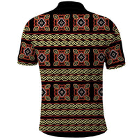 Cameroon Traditional Pattern Polo Shirt Bamenda Royal Toghu