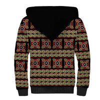 Cameroon Traditional Pattern Sherpa Hoodie Bamenda Royal Toghu