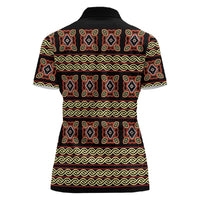 Cameroon Traditional Pattern Women Polo Shirt Bamenda Royal Toghu