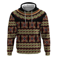 Cameroon Traditional Pattern Zip Hoodie Bamenda Royal Toghu