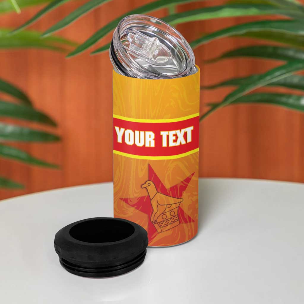 Zimbabwe Cricket Custom 4 in 1 Can Cooler Tumbler Come On Chevrons