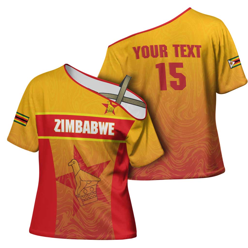 Zimbabwe Cricket Custom Cross Shoulder Shirt Come On Chevrons