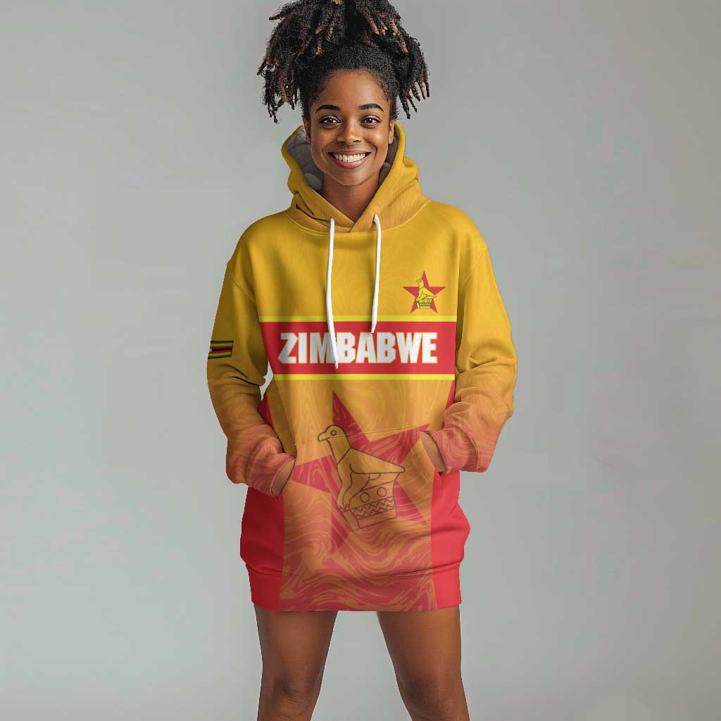 Zimbabwe Cricket Custom Hoodie Dress Come On Chevrons
