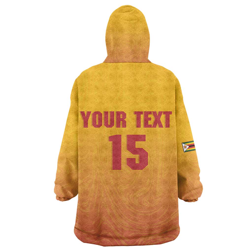 Zimbabwe Cricket Custom Kid Wearable Blanket Hoodie Come On Chevrons