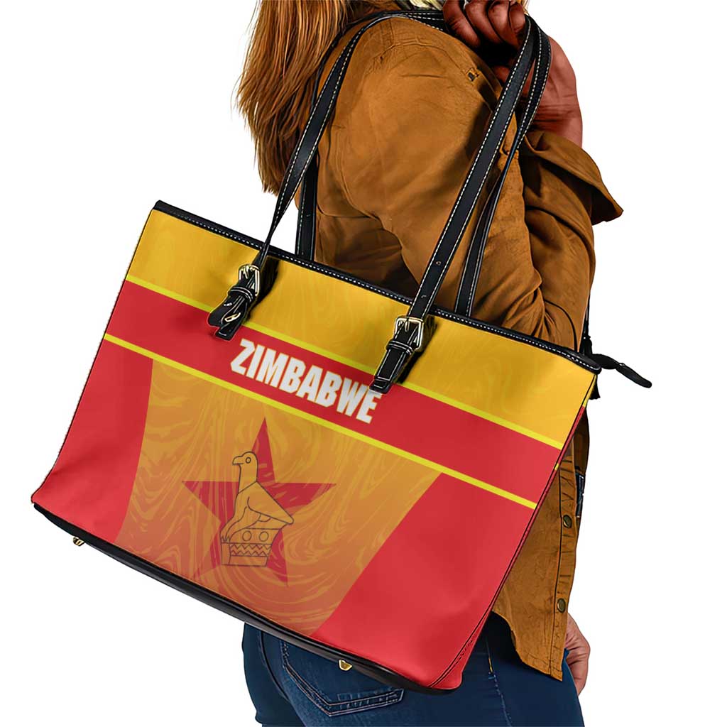 Zimbabwe Cricket Leather Tote Bag Come On Chevrons