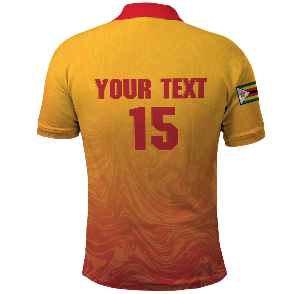 Zimbabwe Cricket Custom Polo Shirt Come On Chevrons