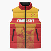 Zimbabwe Cricket Custom Sleeveless Puffer Jacket Come On Chevrons