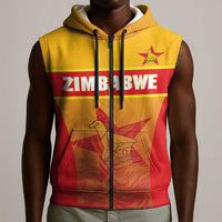 Zimbabwe Cricket Custom Sleeveless Zip Hoodie Come On Chevrons