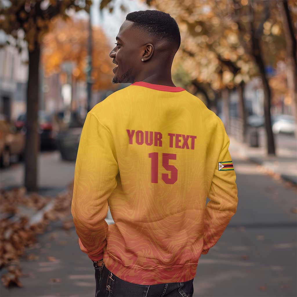 Zimbabwe Cricket Custom Sweatshirt Come On Chevrons