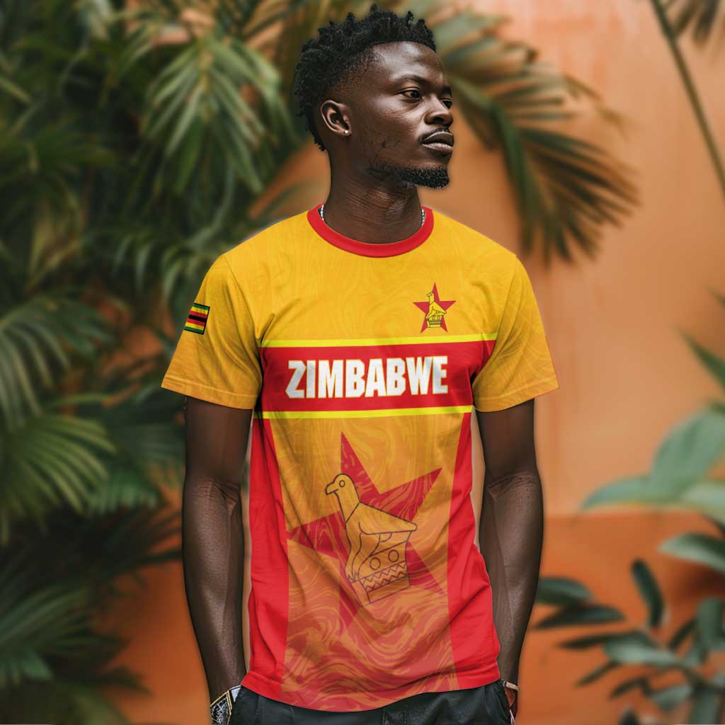 Zimbabwe Cricket Custom T shirt Come On Chevrons