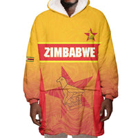 Zimbabwe Cricket Custom Wearable Blanket Hoodie Come On Chevrons