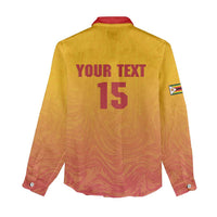 Zimbabwe Cricket Custom Women Casual Shirt Come On Chevrons