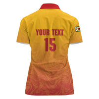 Zimbabwe Cricket Custom Women Polo Shirt Come On Chevrons
