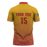 Zimbabwe Cricket Custom Zipper Polo Shirt Come On Chevrons