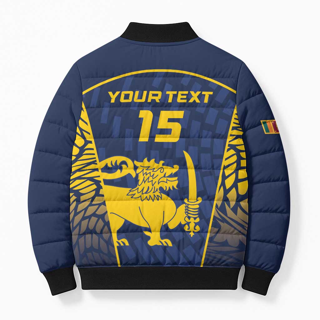 Custom Sri Lanka Cricket Bomber Puffer Jacket Go Champions Lions