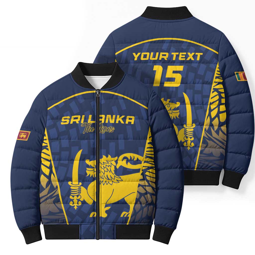 Custom Sri Lanka Cricket Bomber Puffer Jacket Go Champions Lions
