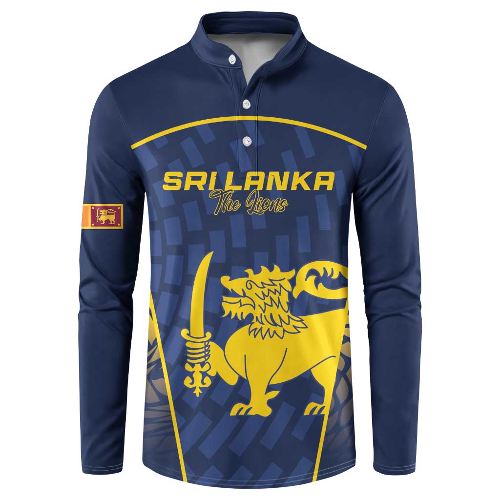 Custom Sri Lanka Cricket Button Sweatshirt Go Champions Lions