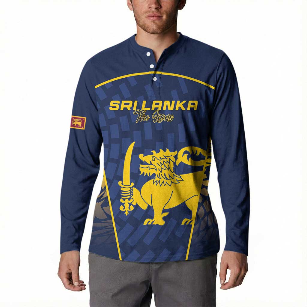 Custom Sri Lanka Cricket Button Sweatshirt Go Champions Lions