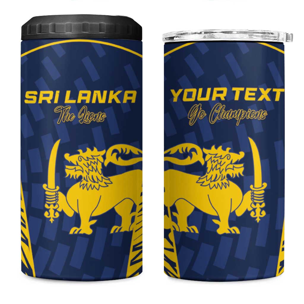 Custom Sri Lanka Cricket 4 in 1 Can Cooler Tumbler Go Champions Lions
