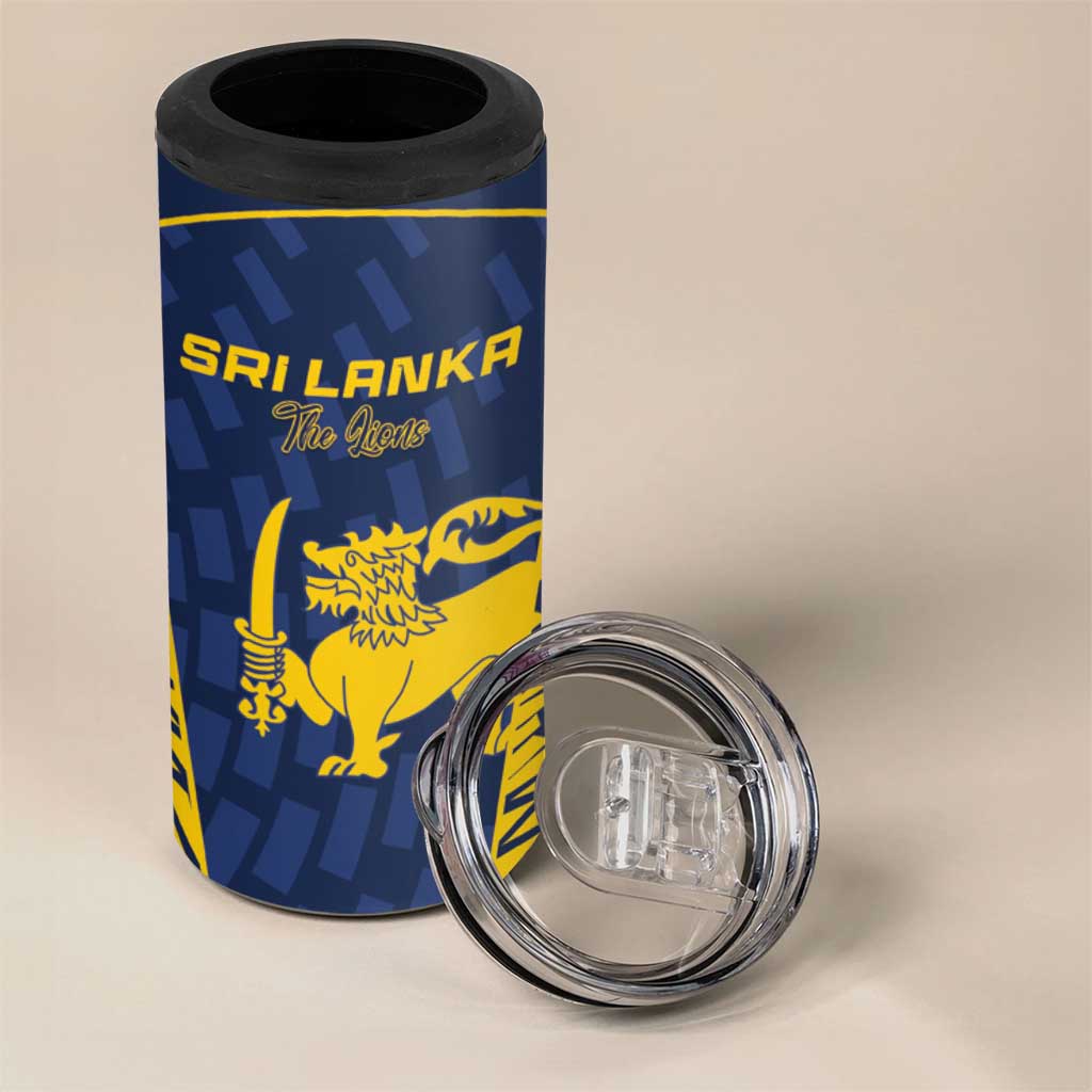Custom Sri Lanka Cricket 4 in 1 Can Cooler Tumbler Go Champions Lions