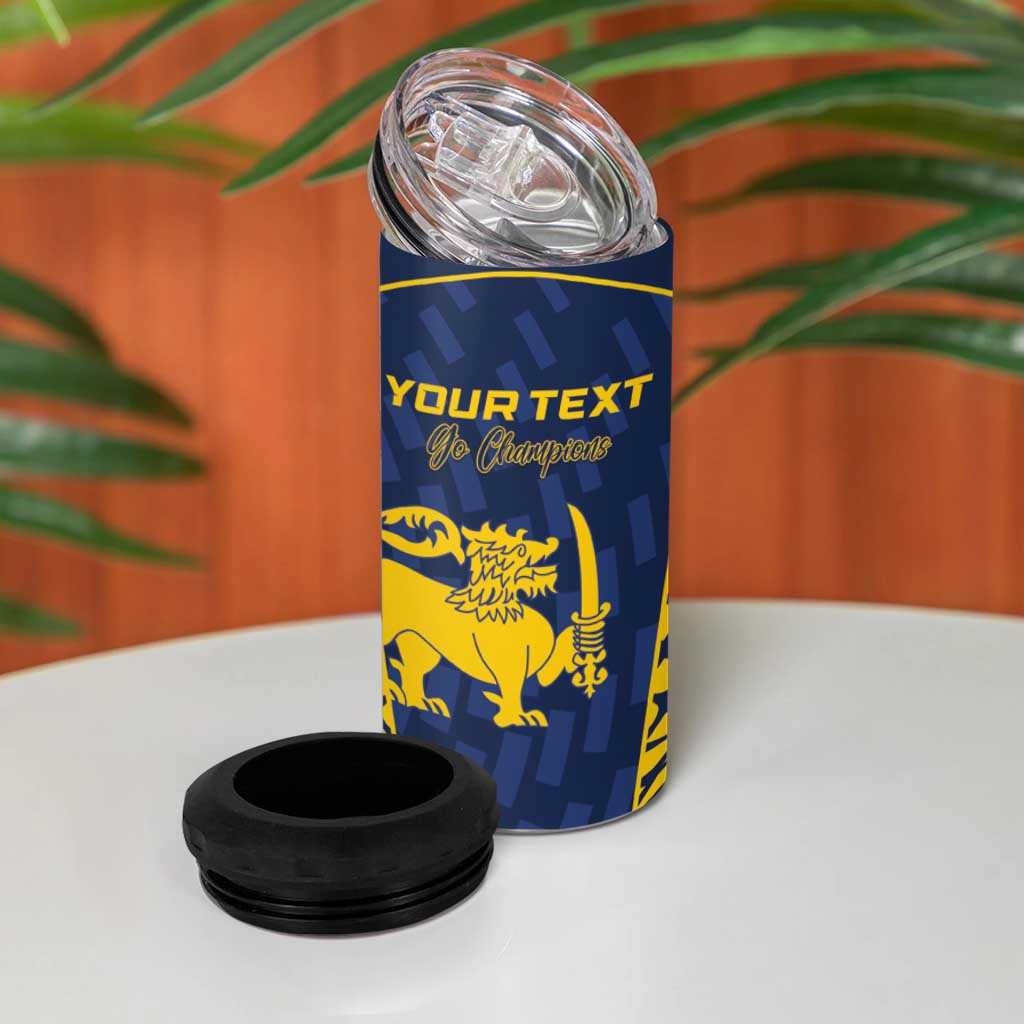 Custom Sri Lanka Cricket 4 in 1 Can Cooler Tumbler Go Champions Lions