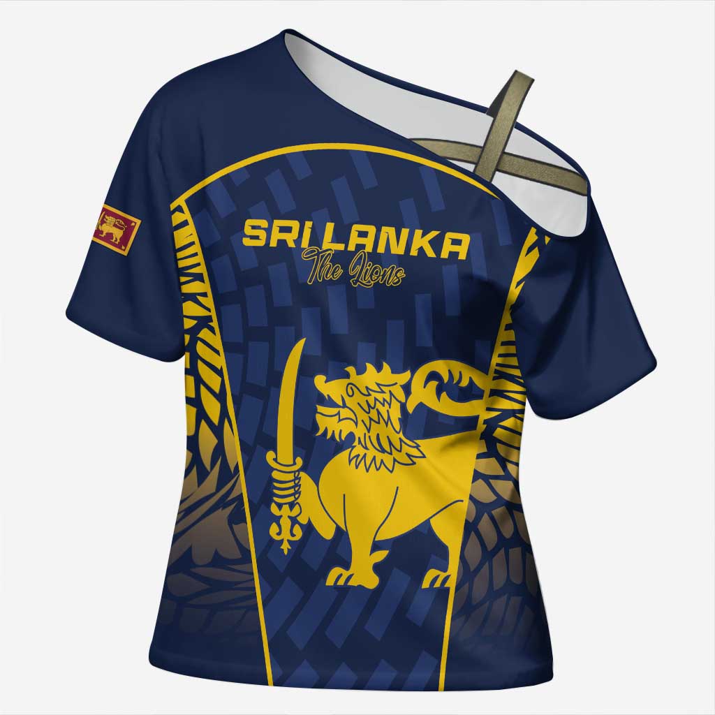 Custom Sri Lanka Cricket Cross Shoulder Shirt Go Champions Lions