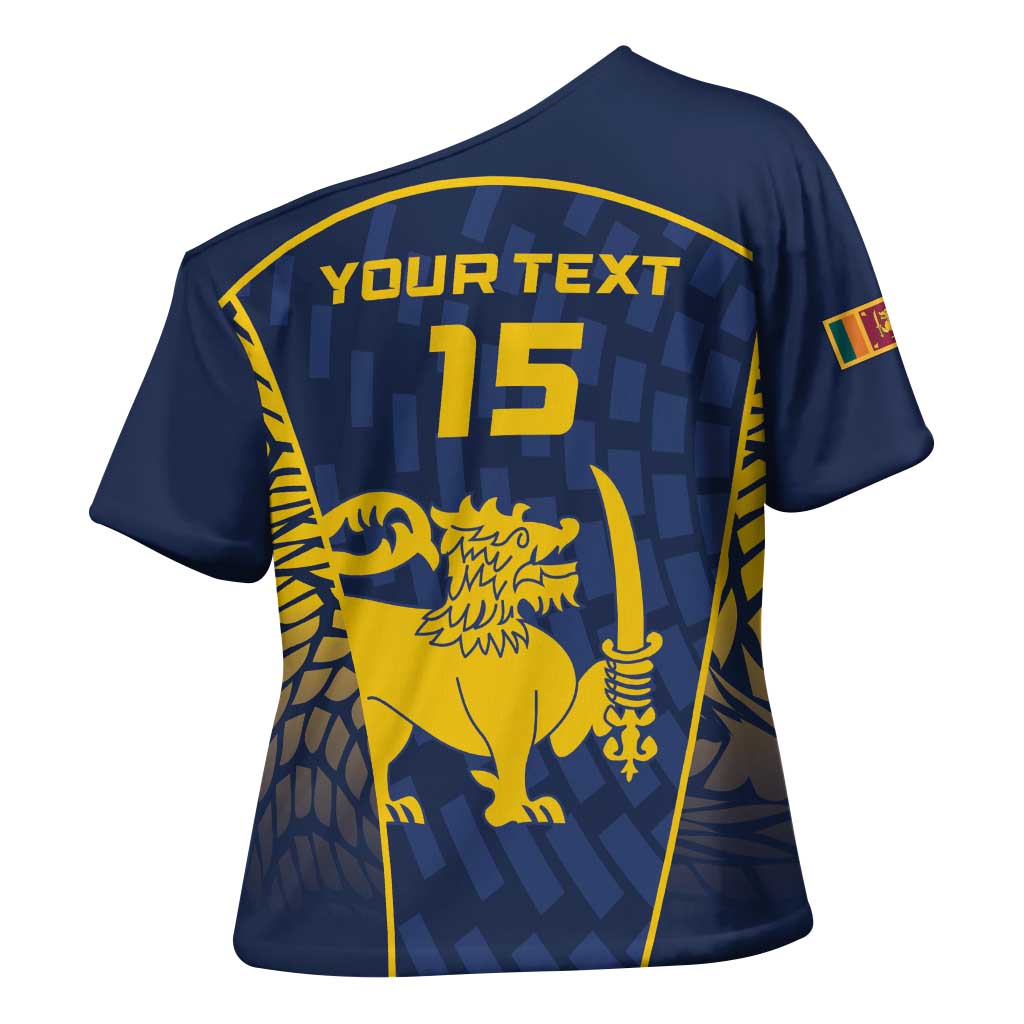 Custom Sri Lanka Cricket Cross Shoulder Shirt Go Champions Lions