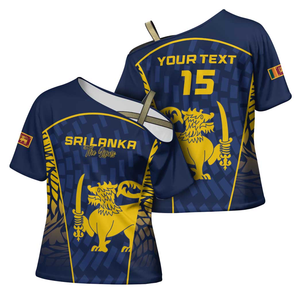 Custom Sri Lanka Cricket Cross Shoulder Shirt Go Champions Lions