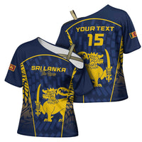 Custom Sri Lanka Cricket Cross Shoulder Shirt Go Champions Lions