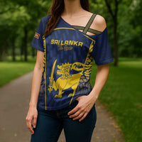 Custom Sri Lanka Cricket Cross Shoulder Shirt Go Champions Lions