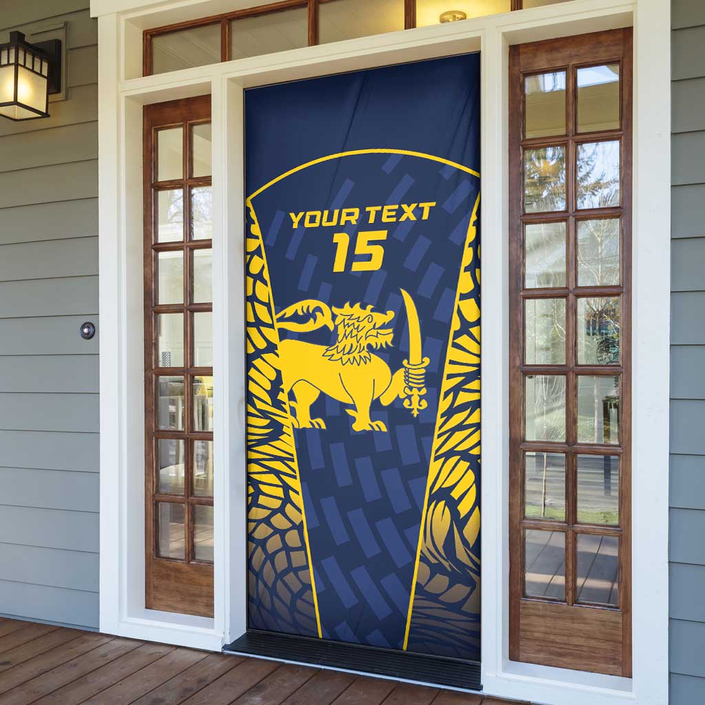Custom Sri Lanka Cricket Door Cover Go Champions Lions