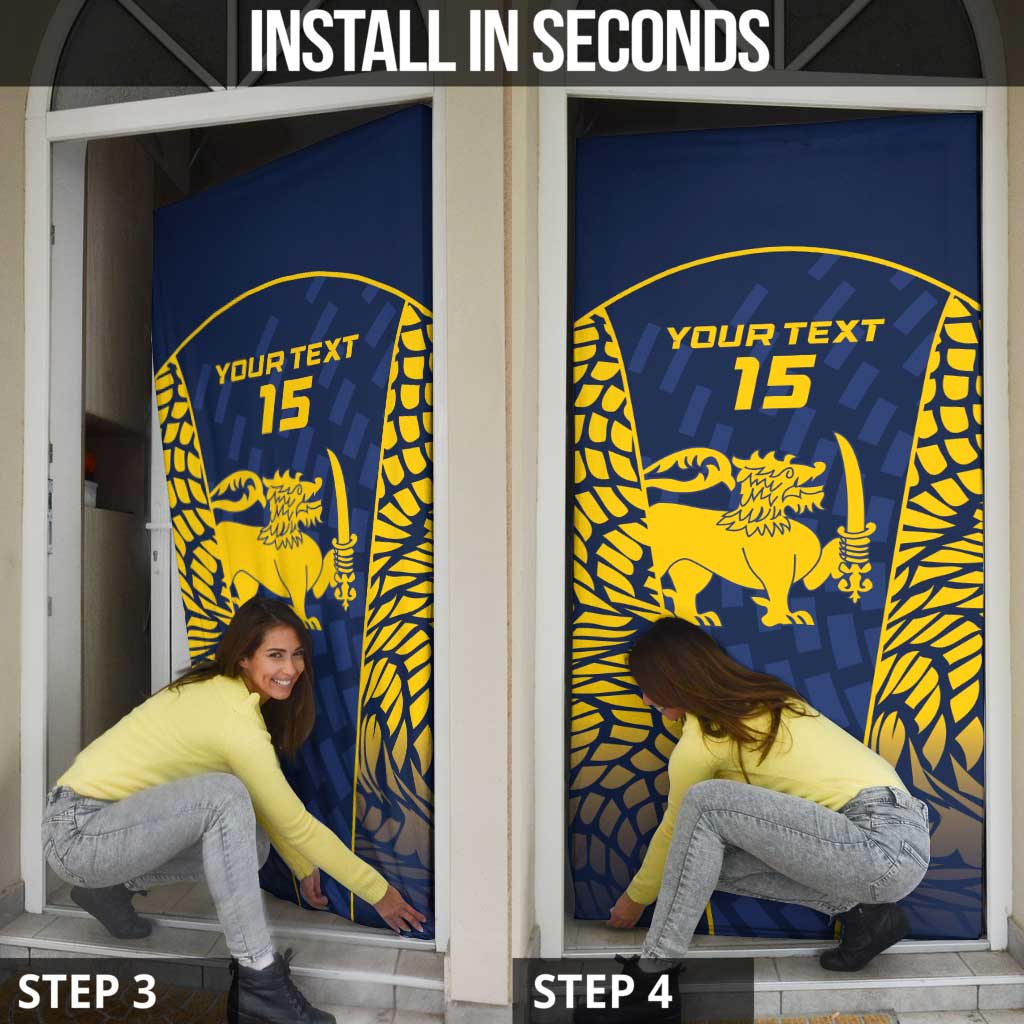 Custom Sri Lanka Cricket Door Cover Go Champions Lions