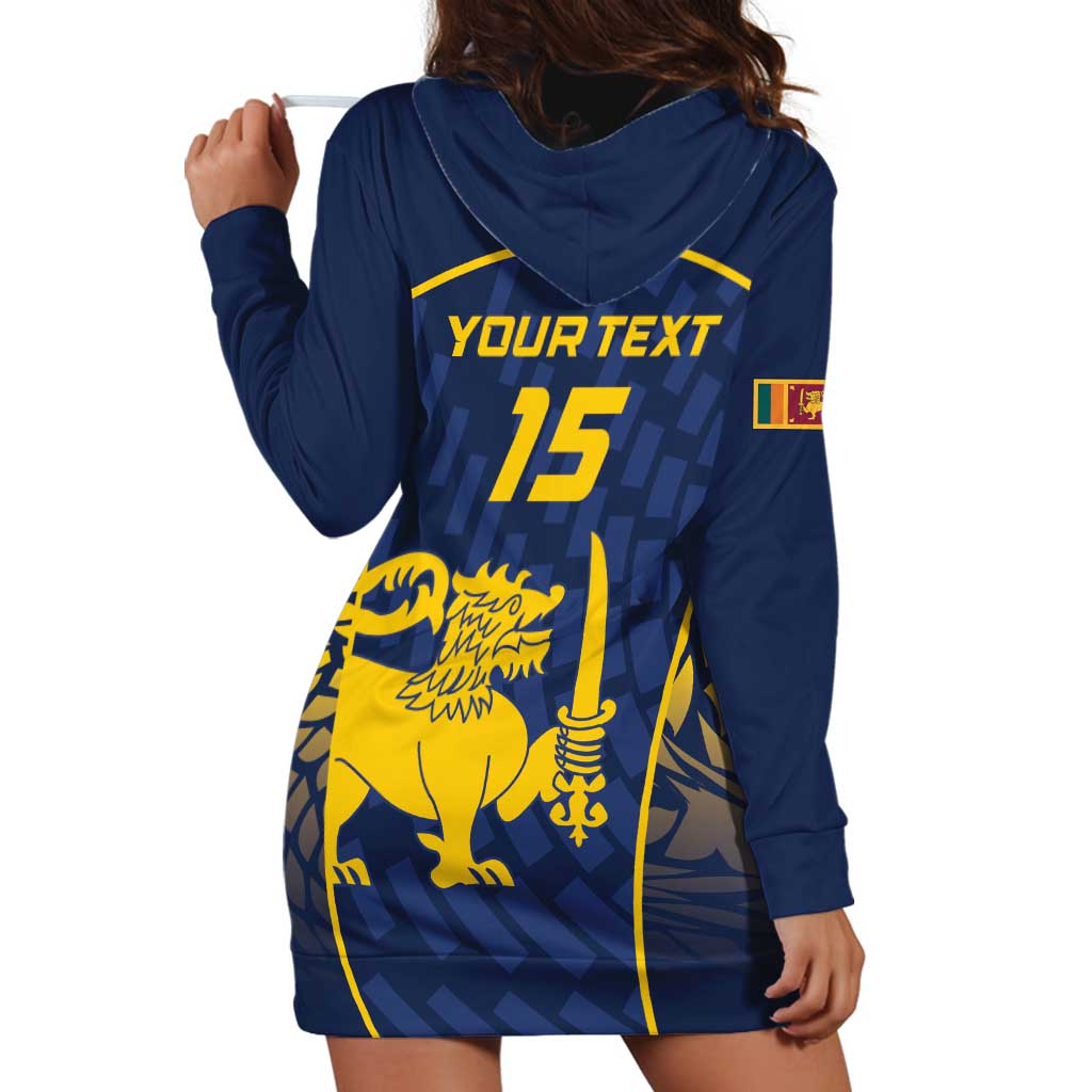 Custom Sri Lanka Cricket Hoodie Dress Go Champions Lions