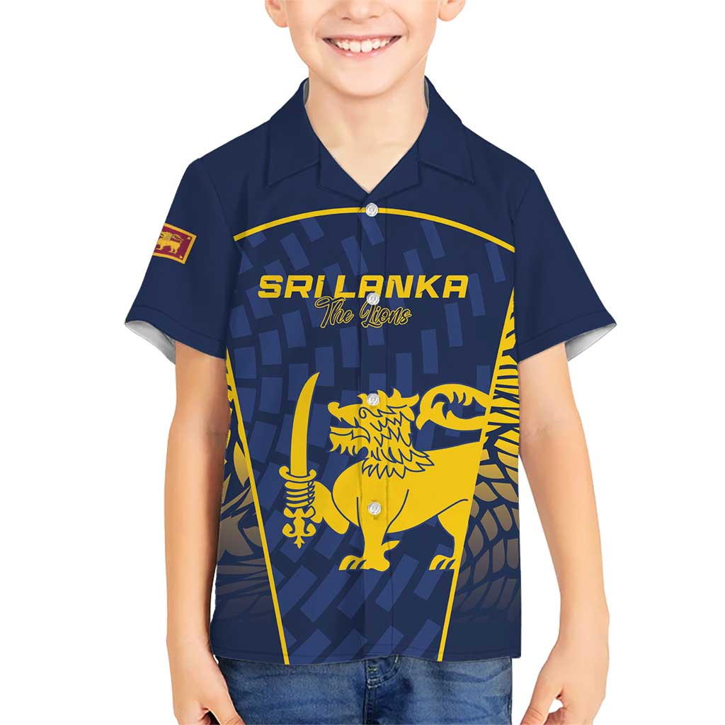 Custom Sri Lanka Cricket Kid Hawaiian Shirt Go Champions Lions