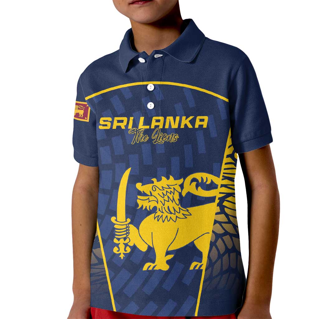 Custom Sri Lanka Cricket Kid Polo Shirt Go Champions Lions