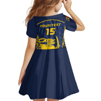 Custom Sri Lanka Cricket Kid Short Sleeve Dress Go Champions Lions