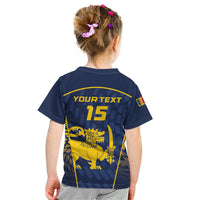 Custom Sri Lanka Cricket Kid T Shirt Go Champions Lions