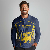 Custom Sri Lanka Cricket Long Sleeve Polo Shirt Go Champions Lions