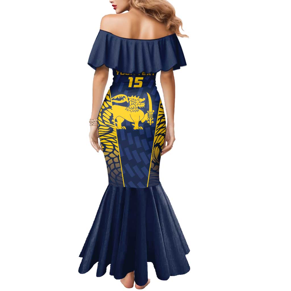Custom Sri Lanka Cricket Mermaid Dress Go Champions Lions