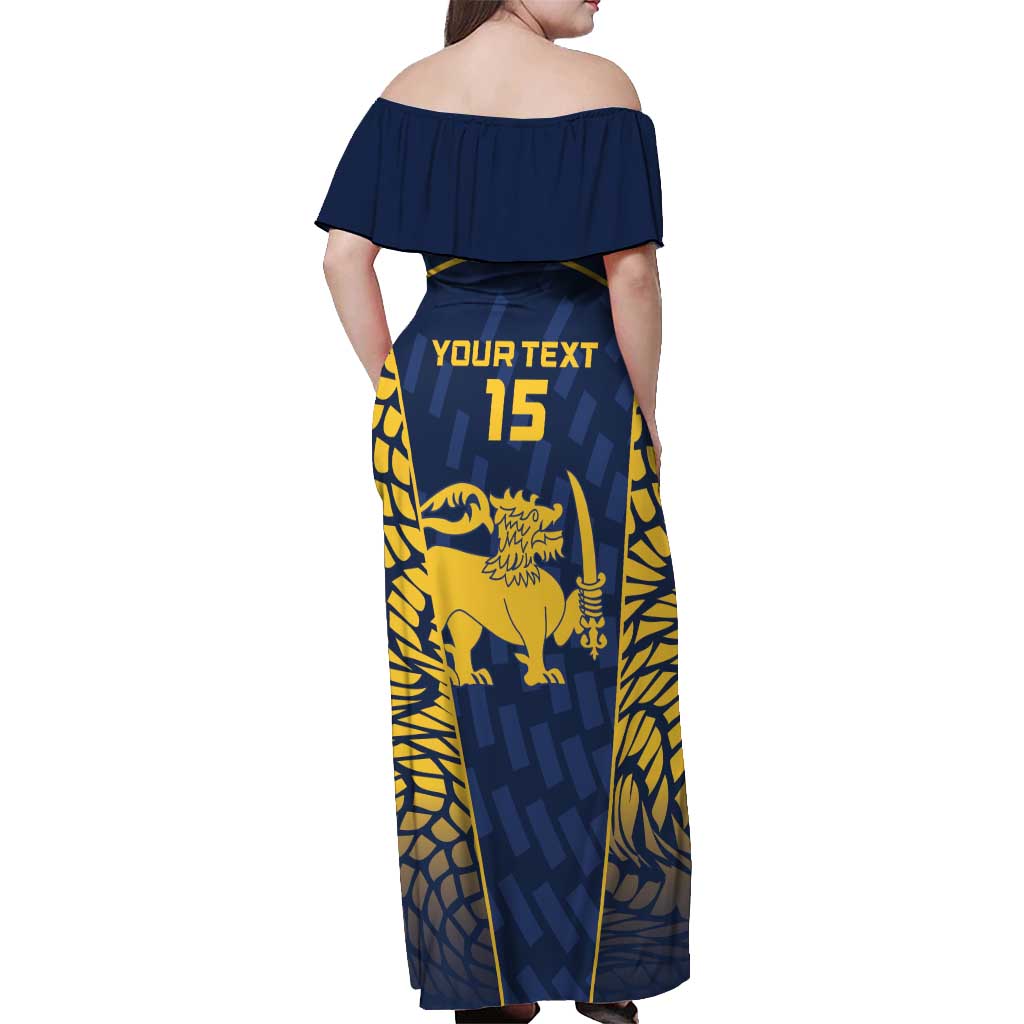 Custom Sri Lanka Cricket Off Shoulder Maxi Dress Go Champions Lions