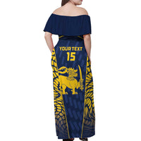 Custom Sri Lanka Cricket Off Shoulder Maxi Dress Go Champions Lions
