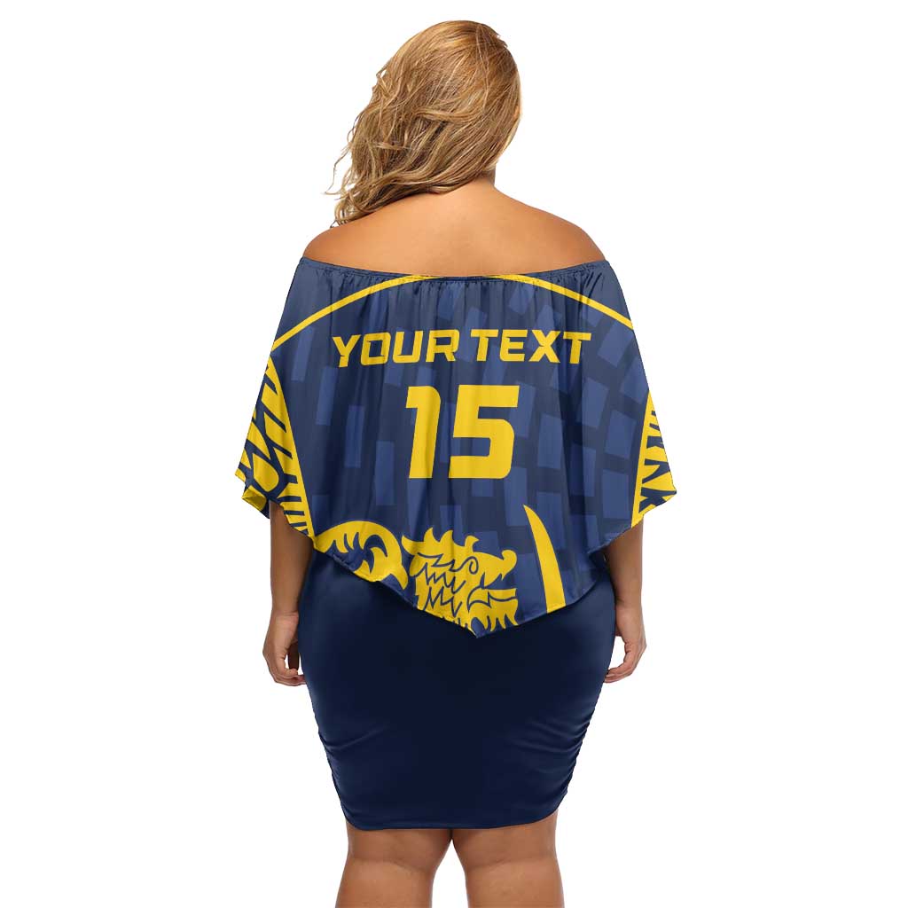 Custom Sri Lanka Cricket Off Shoulder Short Dress Go Champions Lions