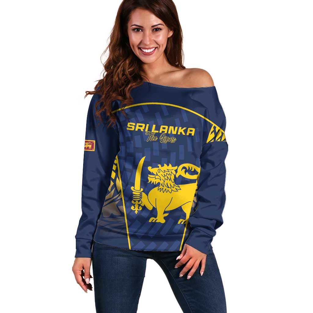 Custom Sri Lanka Cricket Off Shoulder Sweater Go Champions Lions