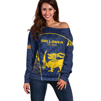 Custom Sri Lanka Cricket Off Shoulder Sweater Go Champions Lions